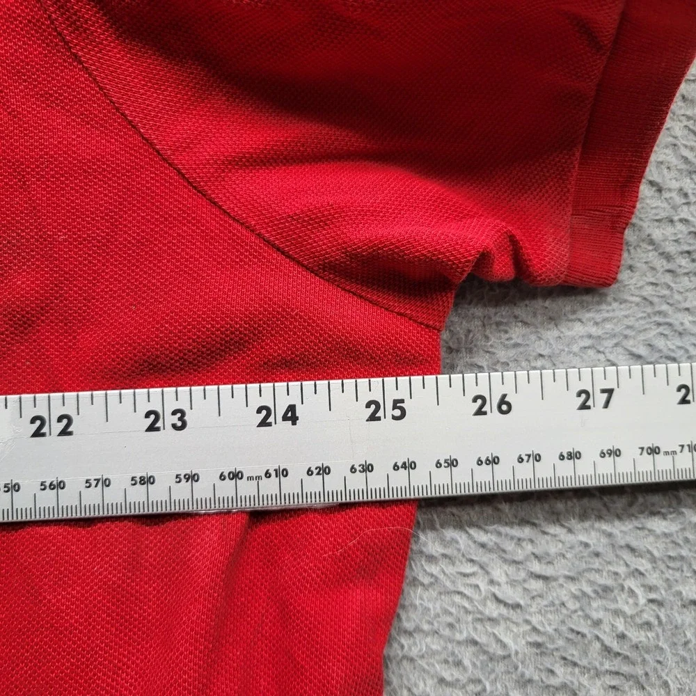Polo Ralph Lauren Men Polo Shirt 2XL Red Big Pony Custom Fit Short Sleeve READ